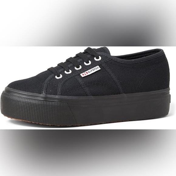 NWT Superga Women’s 2790 Black Fashion Sneakers in size 9.5 - Picture 2 of 8